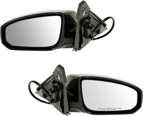 TRQ West Coast Mirror Manual 16 x 6.5 Inch Aluminum Convex Glass Pair Set Compatible with HD Semi Truck in Kuwait