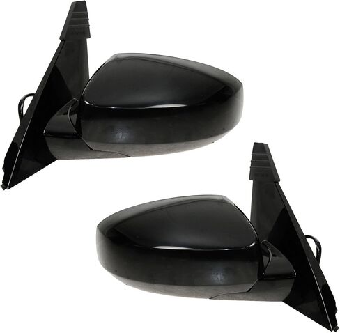 TRQ West Coast Mirror Manual 16 x 6.5 Inch Aluminum Convex Glass Pair Set Compatible with HD Semi Truck in Kuwait