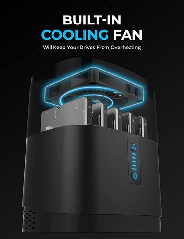 محطة إرساء SABRENT ذات 5 فتحات USB 3 RAID لمحركات الأقراص الصلبة SATA ومحركات أقراص الحالة الثابتة مقاس 2.5 بوصة (DS-5RSS) in Kuwait