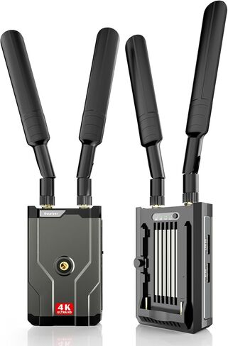 جهاز إرسال واستقبال HDMI لاسلكي 4K، مجموعة موسع HDMI للتوصيل والتشغيل بطول 492 قدمًا، نظام نقل فيديو HDMI 5G بدقة 4K Full HD للبث من DSLR/الكمبيوتر المحمول/Netflix/YouTube إلى التلفزيون/جهاز العرض in Kuwait