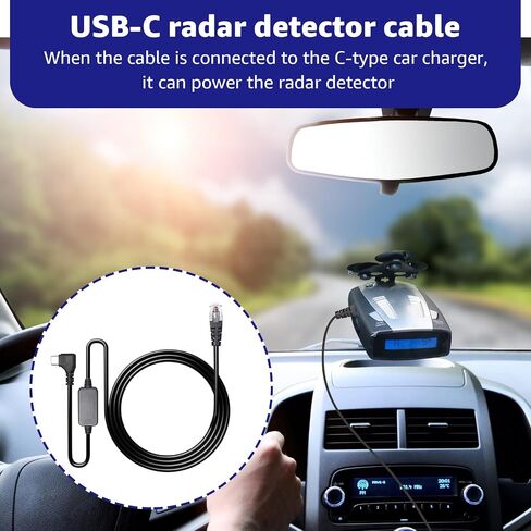 كابل توصيل USB-C إلى RJ11، كابل كاشف الرادار لـ Uniden R1 R3 R7 Escort MAX360 Beltronics Cobra Passport 9500i Radenso XP إلخ (6.56 قدم) in Kuwait