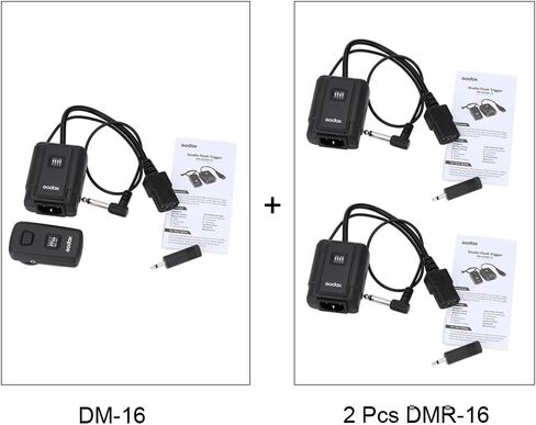 GODOX DM-16 16-Channel Studio Flash Trigger + 2Pcs DMR-16 Wireless Trigger Receiver Compatible with Canon Nikon Olympus Pentax Cameras in Saudi Arabia