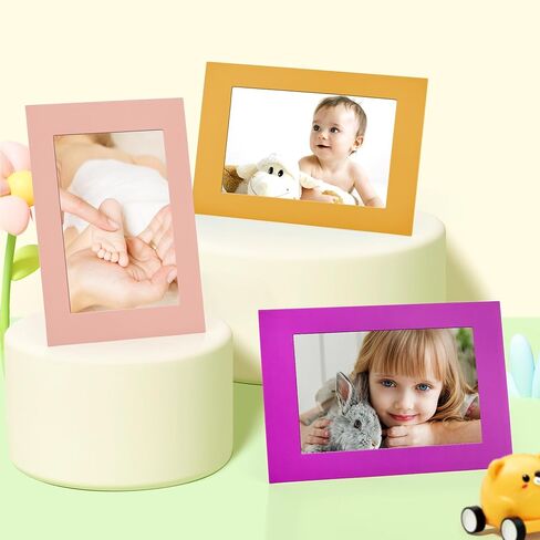 50 حزمة من إطارات الصور الورقية مقاس 4x6 بوصة، إطار صور من الورق المقوى متعدد الألوان لتزيين العودة إلى المدرسة، صورة من الورق المقوى nDIY، تظهر الصور العائلية، وديكور الحرف اليدوية للمدرسة والمكتب (10 ألوان) in Kuwait