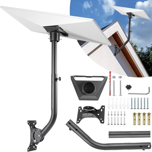 Adjustable Starlink Gen 3 Mount with Extendable Pipe, Adapter, Screws, Starlink Pole Mount, Starlink Pivot Mounting Kit Compatible with Starlink Standard Dish, V3 Kickstand Dishy for Roof, Long Wall in Saudi Arabia