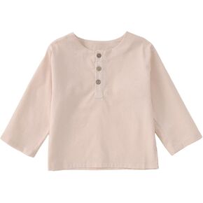 IZYJOY Toddler Baby Boy Cotton Linen Shirt Button Down Long Sleeve T-Shirt Kids Casual Solid Fall Tops Clothes