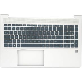Replacement Upper Case Palmrest for HP Probook 450 G10 Series Laptop Backlit Keyboard Assembly US Layout N43874-001 Silver