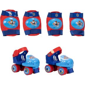 Paw Patrol Junior Skates Includes Knee and Elbow Pads, Size Adjustable Design for Growing Feet