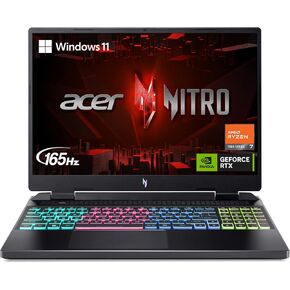 Acer Nitro 16 Gaming Laptop | AMD Ryzen 7 7840HS OctaCore CPU | NVIDIA GeForce RTX 4060 Laptop GPU | 16" WUXGA 165Hz IPS Display | 16GB DDR5 | 1TB Gen 4 SSD | WiFi 6E | RGB Backlit KB | AN16-41-R4CY