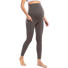 POSHDIVAH Women's Maternity Workout Nakedlux Leggings with Pockets Over The Belly Pregnancy Soft Activewear Yoga Pants in Kuwait