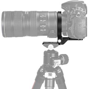 SUNWAYFOTO LS-80，80mm Universal Rotating Collar for DLSR Cameras, Tripod Mount Ring Lens Support Collar Arca Swiss Plate Mount DSLR Horizontal Vertical Switching