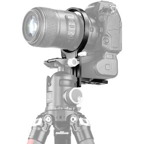 SUNWAYFOTO LS-85，85mm Rotating Collar for Camera with Battery Grip, Tripod Mount Ring Lens Support Collar Arca Swiss Plate Mount DSLR Horizontal Vertical Switching