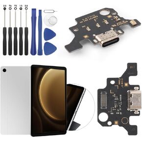 Dock Connector for Samsung Galaxy Tab A9 Plus Charging Port Flex Cable Replacement for SamsungTab A9+ Plus 11“ X210 USB Charger Dock Board Connector with Tools(Black)