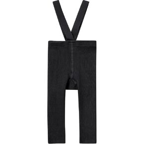 IBTOM CASTLE Infant Baby Girl Boy Ribbed Leggings Suspender Pants High Waist Fall Overalls Knit Tight Pantyhose Warm Stocking