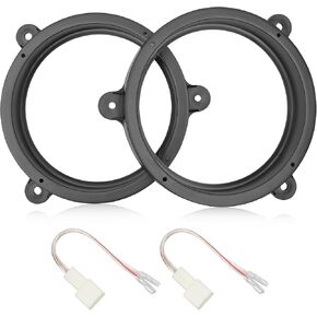RED WOLF 6.5 Inch Rear Door Speaker Adapter W/Speaker Harness for 2009-2011 Subaru Forester Outback Impreza Install Aftermarket 6 1/2" Rear Door Speaker Audio Spacer Ring Bracket Wiring Connector