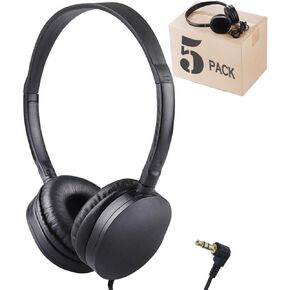 Bulk Headphones 25 Pack for Kids Classroom School Chromebook Students, Adjustable On Ear Headphones for Children Teen Toddler Boys Girls(PU102, 25 Mixed)