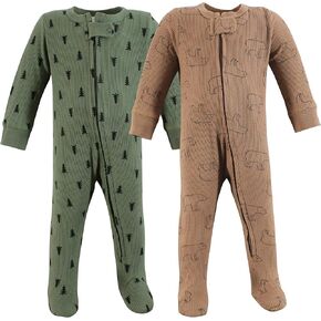 Hudson Baby Unisex Baby Thermal Zipper Sleep Acorn Botanical