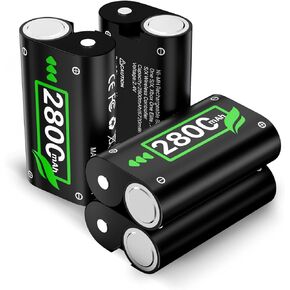 4x2800mah Battery Pack for Xbox Series X/S Controller, Rechargeable Battery Compatible for Xbox One/Xbox Series x/Xbox One s, High Capacity