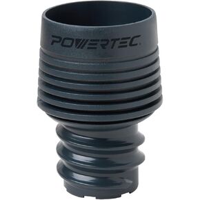 POWERTEC 70408 Threaded Coupler Adapter for POWERTEC Power Tool Vacuum Hose Kit, Tapered Reducer for 2-1/2" to 2-1/4" ID Dust Hose/Port to 1" OD or 1-1/2" ID Hose, Connecting Shop Vacuum & Table Saw