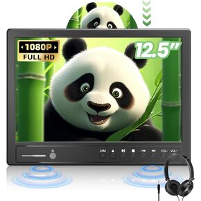 مشغل DVD للسيارة مقاس 12.5 بوصة مع سماعة رأس، ومشغل DVD للسيارة مع مدخل HDMI، وقرص من نوع الشفط، ومشغل DVD لمسند الرأس يدعم فيديو 1080P، بدون منطقة، ذاكرة أخيرة، مدخل/مخرج AV، بطاقة USB/SD in Kuwait