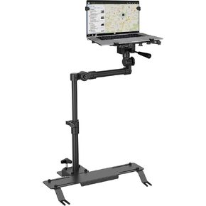 Mount-It! Universal Vehicle Laptop Mount for Cars, Trucks & Vans – No-Drill Installation, Adjustable Height, Full Motion Swivel, and Cooling Tray for Laptops Up to 17"