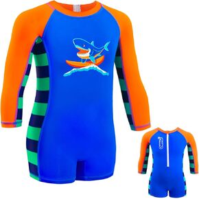 Baby/Toddler Swimsuit - UPF 50+ Sun Protection, One-Piece Zipper Bathing Suit Ideal for Pool, Beach,Daily wear etc.
