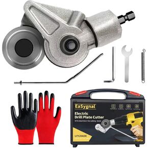 Electric Drill Plate Cutter-Metal Cutter for Drill,DIY Sheet Metal Cutter Drill Attachment,Drill Cut Pro Metal Cutting Adapter,Sheet Metal Cutter for Color Steel Tile,Steel,Iron,Aluminum
