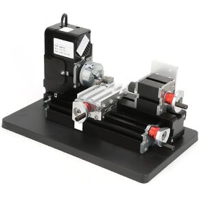 24W Mini Metal Lathe, Motor Jointed with Headstock, 20000RPM, Soft Metal Plastic Acrylic, US Plug