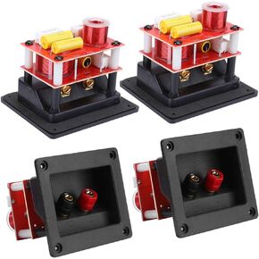 Audio Crossover Filters, 2PCS HiFi 400W Adjustable Treble/Bass Frequency Divider Distributor, 2-Way Speaker Audio Crossover Filters, for 3 8inch Bookshelf