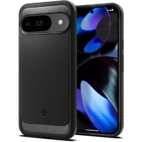 Spigen Rugged Armor Designed for Pixel 9 case/Pixel 9 Pro case (2024) [Military-Grade Protection] - Matte Black