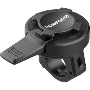 Rokform - Small Bar Mount, Scooter Mirror Mount, for 10mm - 16mm Handlebars, Designed Twist Lock iPhone, Galaxy, Pixel Cases or Universal Adapter (Black)
