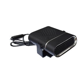 Car Heater Vehicle Fan 12V 150W 2 in1 Portable 30 Seconds Fast Heating Quickly Defrosts Defogger Auto Ceramic Heater Cooling Fan Plug in Cig Lighter Demister Black