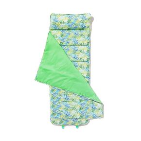 LOVEVERY The Nap Mat One-Piece Cozy Naptime Set with Padded Mat, Blanket, & Pillow for Toddlers; Soft Organic Cotton, Perfect for Kids Preschool, Daycare, Travel Sleeping Bag, Ages 18+ months.