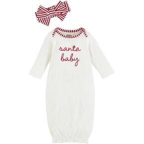 Mud Pie Baby Santa Take-Me-Home Headband Set; 0-3M