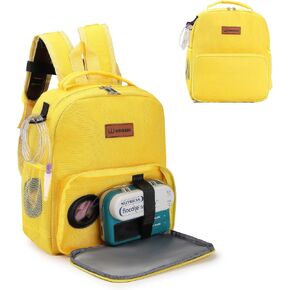Feeding Tube Backpack for Kids,Feeding Tube Backpack for Feeding Tube G Tube J Tube GJ Tube,Portable Backpacks Enteral Feeding Pump Portable Backpacks(Yellow)
