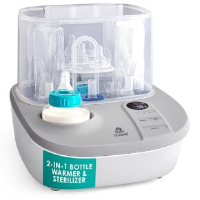 2-in-1 Baby Bottle Warmer & Sterilizer Dryer | Sterilizes, Steams & Dries Accessories | Warms & Defrosts Milk & Formula | Temperature & Timer | Auto Shut-Off