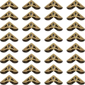 PATIKIL 24mm Metal Book Corners, 50pcs Photo Corners Book Corners Protector Retro Metal Decorative for Crafting Scrapbook Photo Album Book Binding, Rose Gold