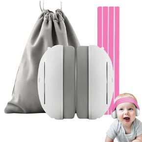 Baby Hearing Protection | Noise Canceling Headphones for Babies up to 18 months with Elastic Headband | Baby Travel Essentials | Infant Ear protection