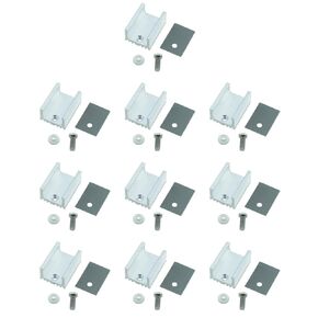 RLECS 10 Sets 20x15x10mm Silver Aluminium Heat Sink Electronic Heat Sink Aluminium Heat Sink Mounting Kit for LM78XX LM317 IRFXXX Cooling Regulator