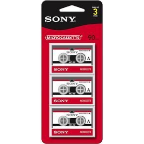 Sony MC90R/3 90 Minute Microcassette (3-Pack)