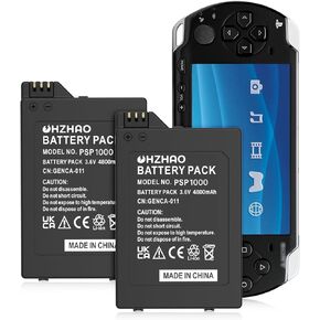 2 حزمة بطارية PSP 1000 قابلة لإعادة الشحن بقدرة 4800 مللي أمبير في الساعة، بطارية 2024 ترقية جديدة عالية السعة 3.6 فولت، مناسبة لسوني PSP 1000 (1001، 1002، 1003، 1004، 1005، 1006، 1007، 1008، 1010)، PSP Fat إلخ in Kuwait