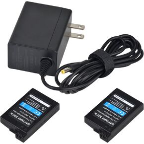 Batmax 2X 2400mAh PSP-2000 PSP-S110 Battery for Sony PSP 2000/3000 Console + PSP Fast Charger for Sony PSP 1000 2000 3000 Series (PSP-1001, 2001, 3001)