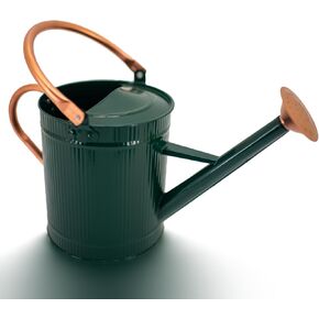 1 Gal Galvanized Steel Watering Can Decorative Farmhouse Style Watering Can, Removable Rosette-Diffuser, Perfect for Indoor and Outdoor Use (1 Gallon White with Floral Design, 1 Gallon)
