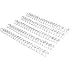 RAYSON Double Loop Wire Binding Spines, 3/8 Inch, 21 Holes, 2:1 Pitch, Binding Capacity 15-50 Sheets, Letter Size, Sliver, Pack of 100