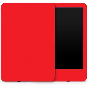 MightySkins Skin Compatible with Amazon Kindle 6-inch 11th Gen (2022) Full Wrap - Solid Red | Protective, Durable, and Unique Vinyl Decal wrap Cover | Easy to Apply | Made in The USA