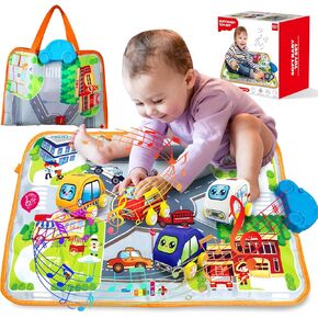 one Year Old boy Birthday Gift Gifts for one Year Old Boys 1st Birthday Gifts boy Musical mat Cars Toys Pull Back car Set