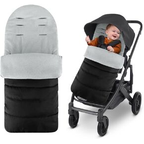 Universal Baby Footmuff for Strollers,Winter Warm Baby Stroller Bunting Bag,Waterproof and Windproof Winter Sleeping Bag with Coral Fleece Lining, Baby Bunting Bags for Most Strollers,Prams