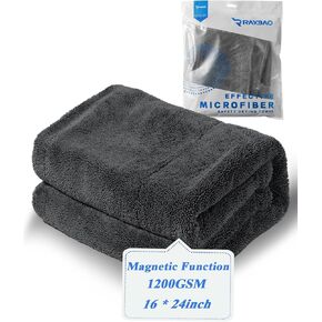 Microfiber Cleaning Cloth for car, Microfiber Towel for Cars Ultra Absorbent - Car Drying, Polishing, Buffing Cloth & Interior Detailing Towel - 500 GSM 16x16in - Auto Detailing Supplies