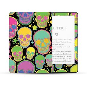 MightySkins Skin Compatible With Amazon Kindle Paperwhite 5 6.8-inch 11th Gen (2021) Full Wrap - Candy Skulls | Protective, Durable, and Unique Vinyl Decal wrap cover | Easy To Apply | Made in the USA