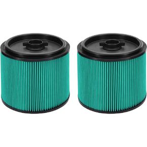 RY40WD01 Replacement Filter Compatible with RYOBI RY40WD01 RY40WD01K RY40WD01B 40V 10 Gallon Cordless Wet/Dry Vac, Compare to Part # A32RF07. Pack of 2 Green True Hepa Material