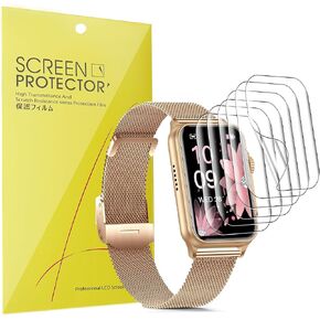 Compatible for FITVII Nexa Fitness Tracker Screen Protector, [6 Pack] Full Coverage TPU Clear Film Compatible for FITVII Nexa 1.57 Inches Fitness Tracker (6 Pack)